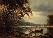 Salmon Fishing on the Cascapediac River, Albert Bierstadt
